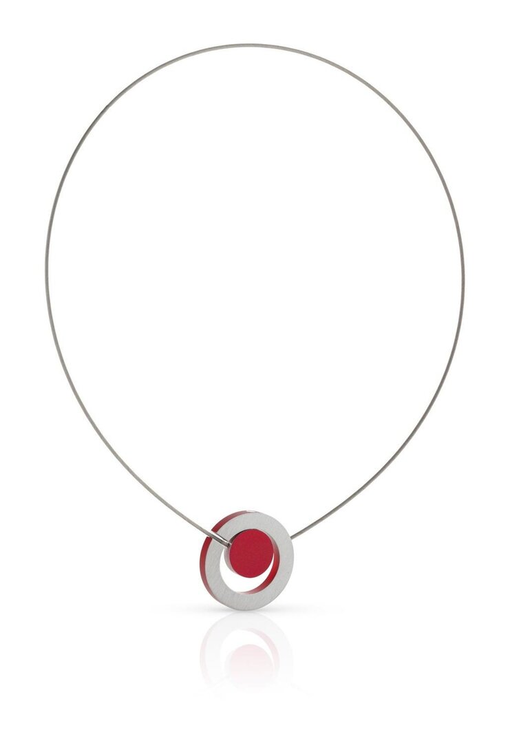 CLIC Ketting rood magnetisch sluiting C216R