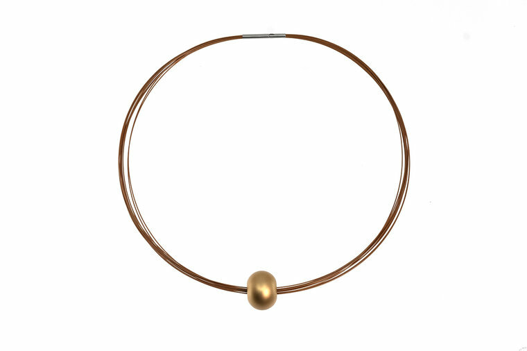 Otracosa sieraden goud ketting. Gouden abrikoos ketting abricot