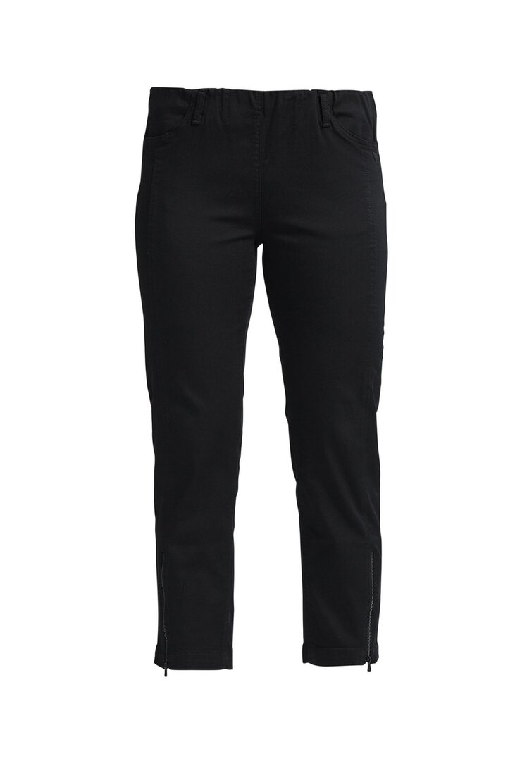 Laurie broek, model Piper Regular Cropped basis katoen zwart 22465-99100