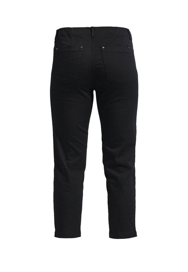 Laurie broek, model Piper Regular Cropped basis katoen zwart 22465-99100