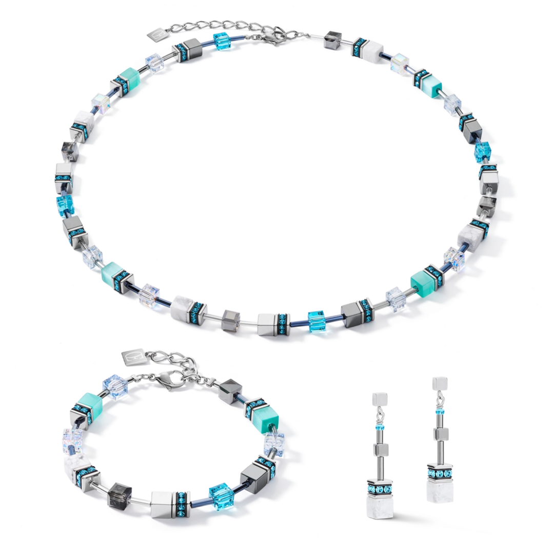 Coeur de Lion Oorbellen 5011/ /2014 Aqua-White