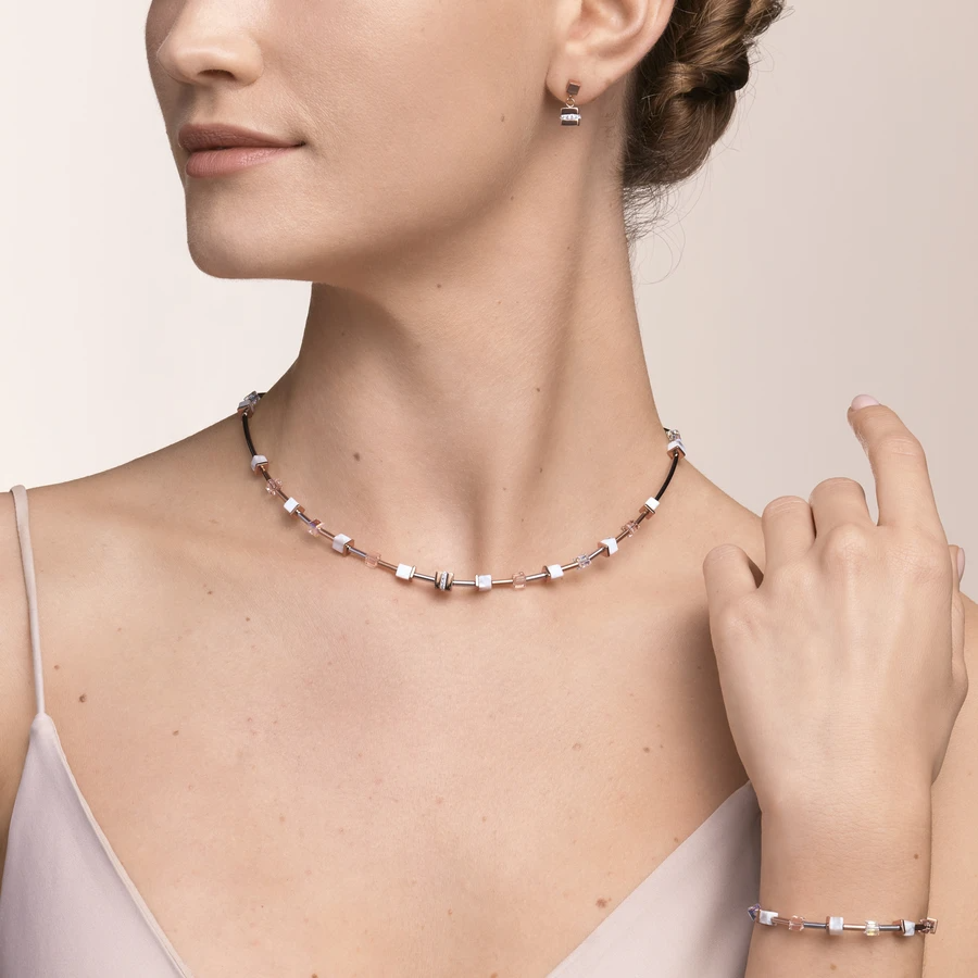 Coeur de Lion Necklace 5023 1822 Crystal Rose Gold De Blaker