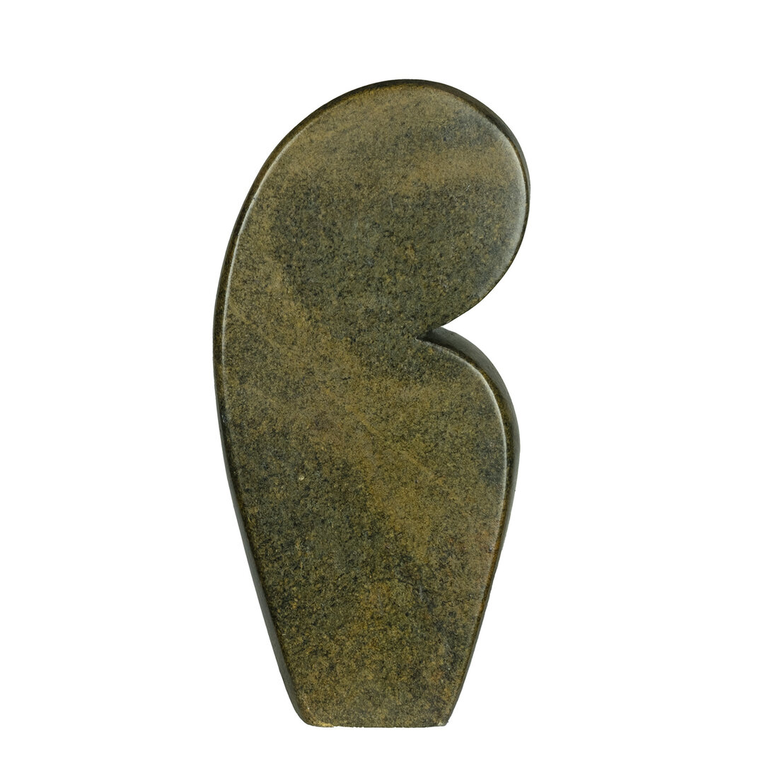 Stenen beeld kissing lover 2 personen | 19 cm hoog | groen