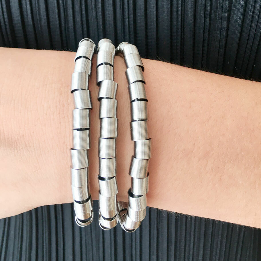 La Molla Armband Zanzibar met metalen veren roestvaste stalen 14074