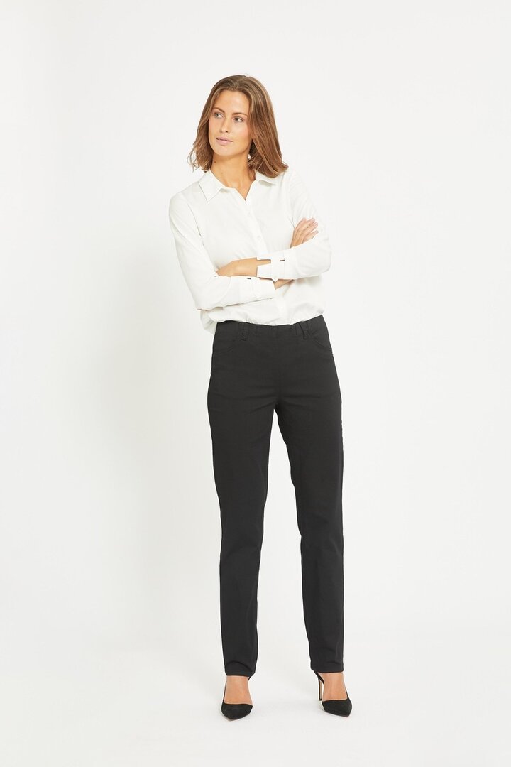 Laurie broek, model Kelly basis viscose zwart 27316-49200