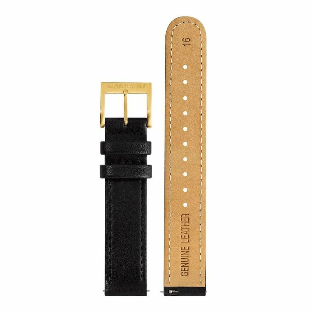 Mondaine Horloge evo2 goud/zwart 30 mm.