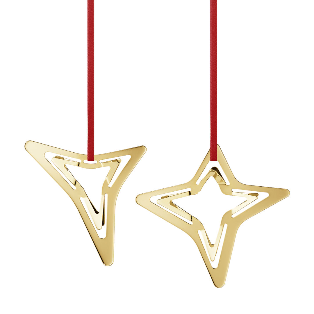 Georg Jensen 3 en 4 punten ster kerst 2021 ornament
