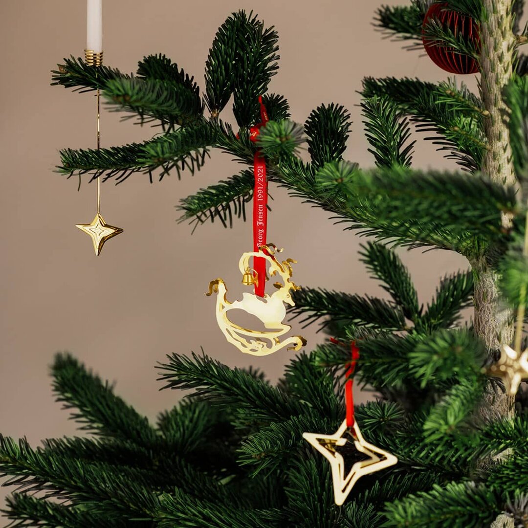 Georg Jensen 3 en 4 punten ster kerst 2021 ornament