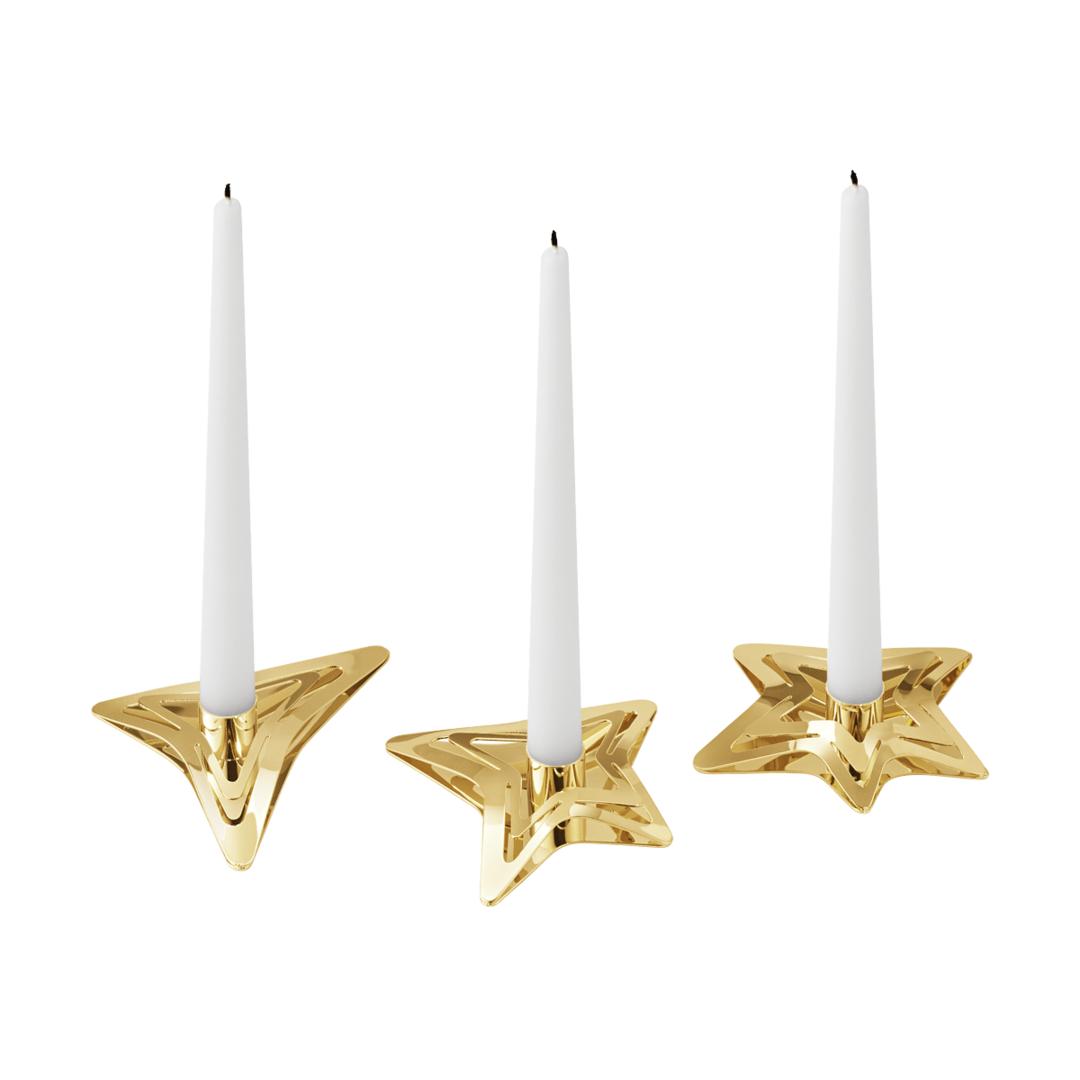 Georg Jensen Kandelaar ster met 3, 4 en 5 punten kerst 2021