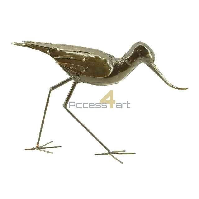 Metalen vogel, kluut lopende vogel. Tuinvogel uit Zimbabwe. Birds of Zimbabwe metalen vogels in tuin uit Afrika.