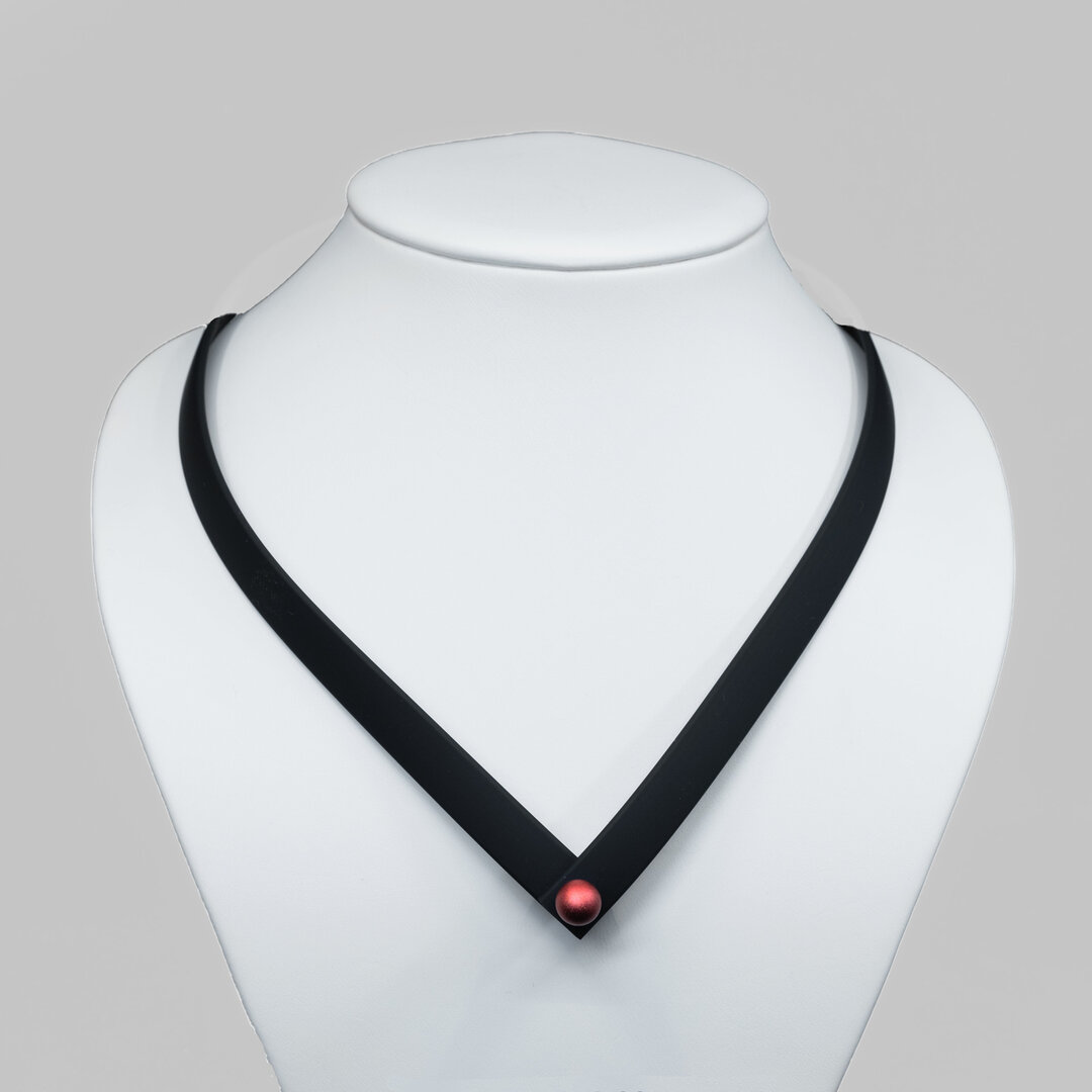 Step by Step ketting 600702 | zilver, rood, zwart