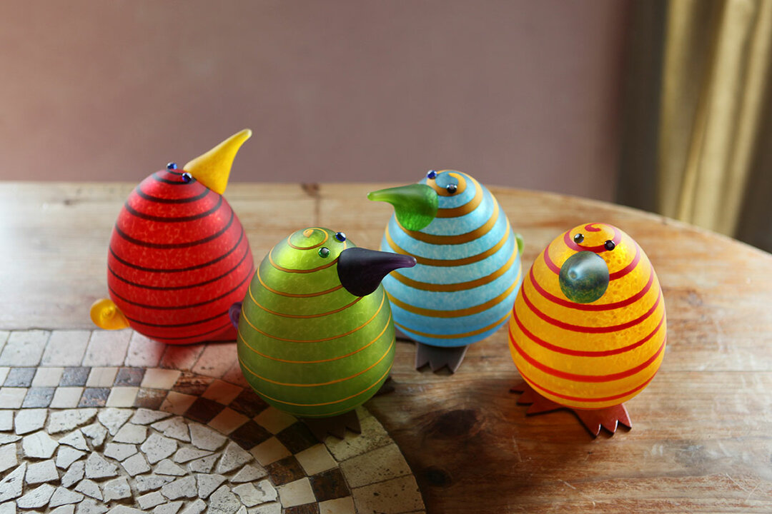 Borowski Kiwi Egg groen, rood, blauw en geel