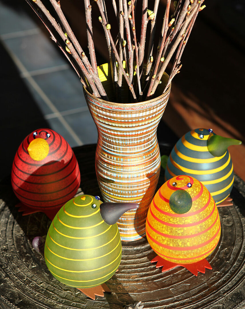 Borowski Kiwi Egg groen, rood, blauw en geel