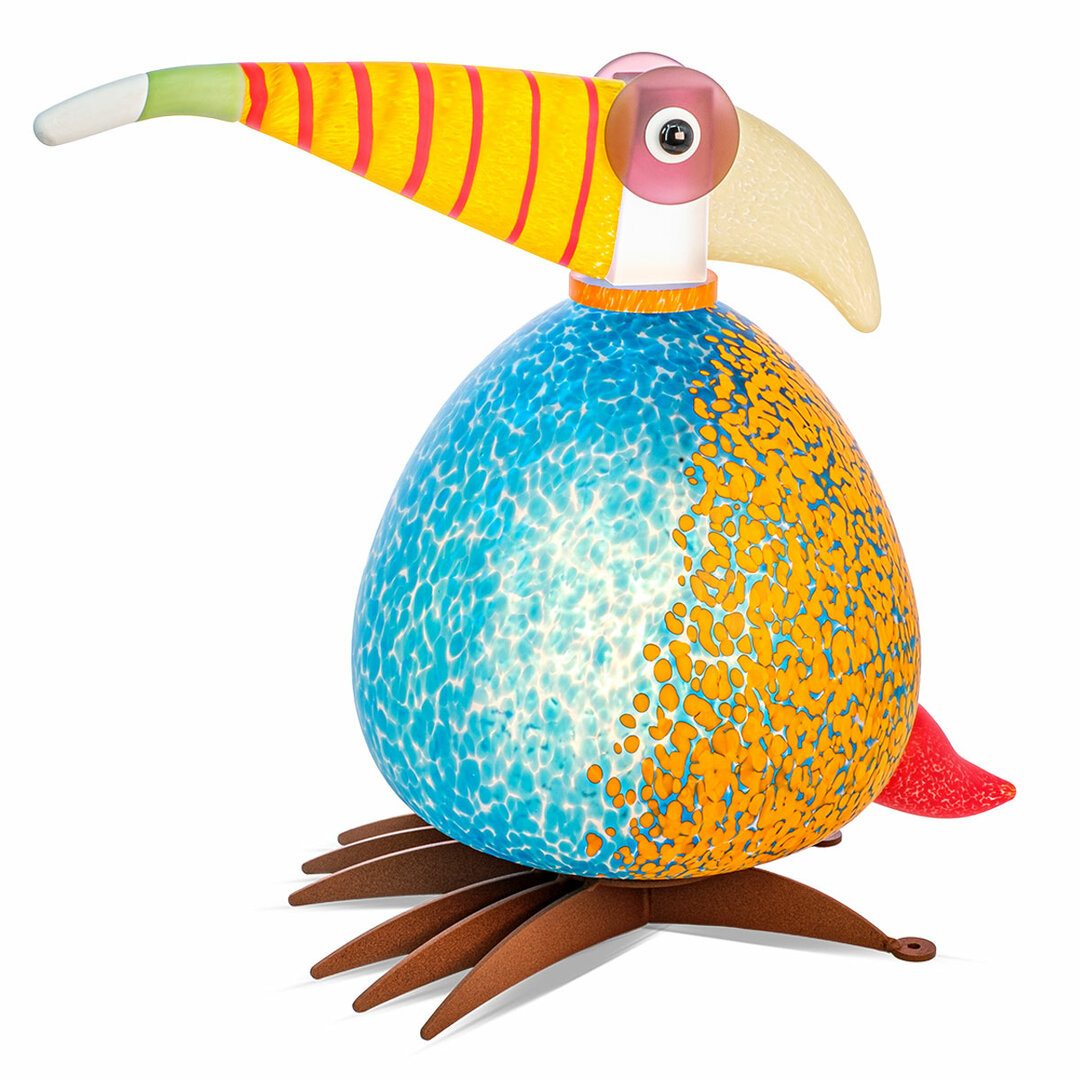 Borowski Tukano paradijsvogel buiten lamp blauw oranje glasobject