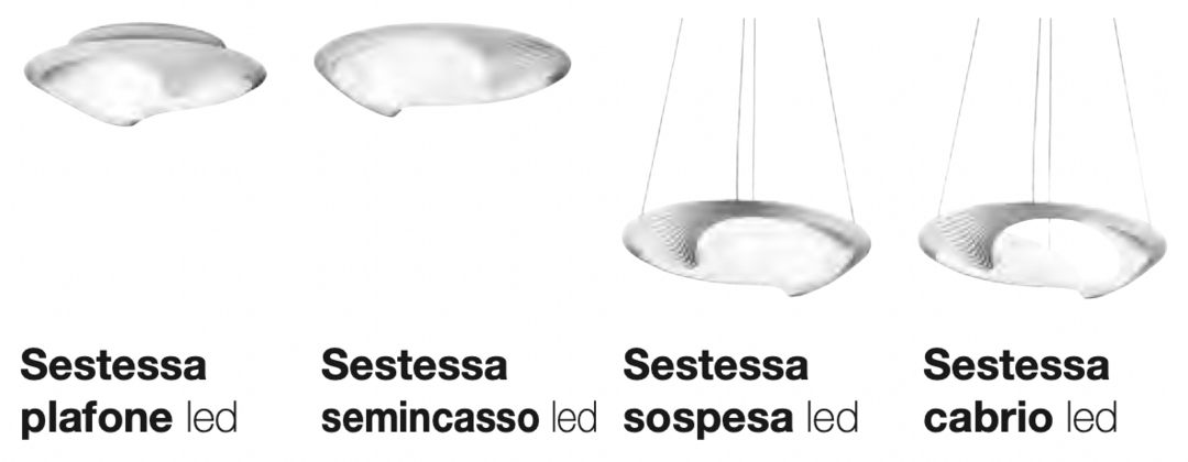 Cini &amp; Nils Sestessa Sospesa wit hanglamp dimbaar varianten