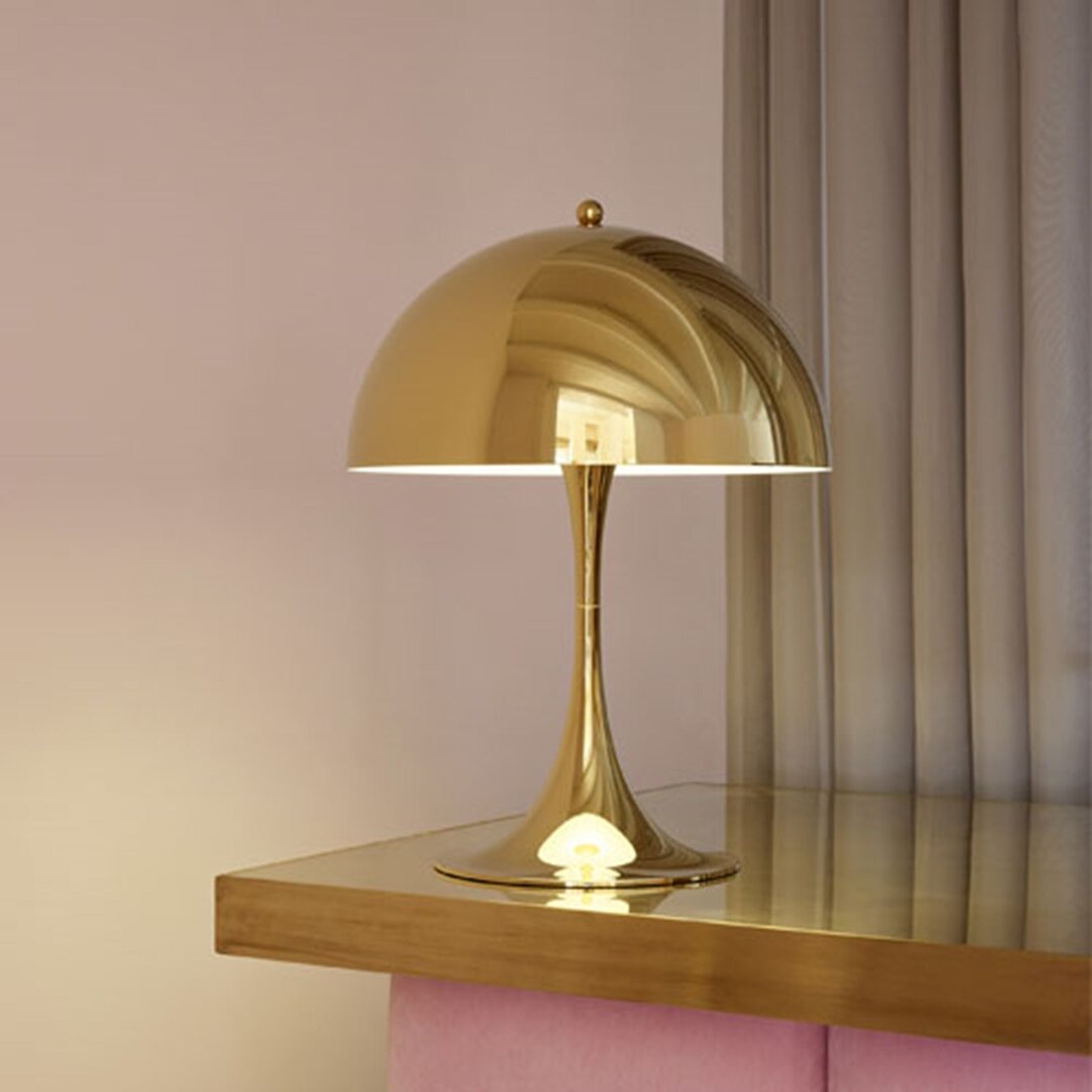 Louis Poulsen Panthella tafellamp 320 messing gemetaliseerd