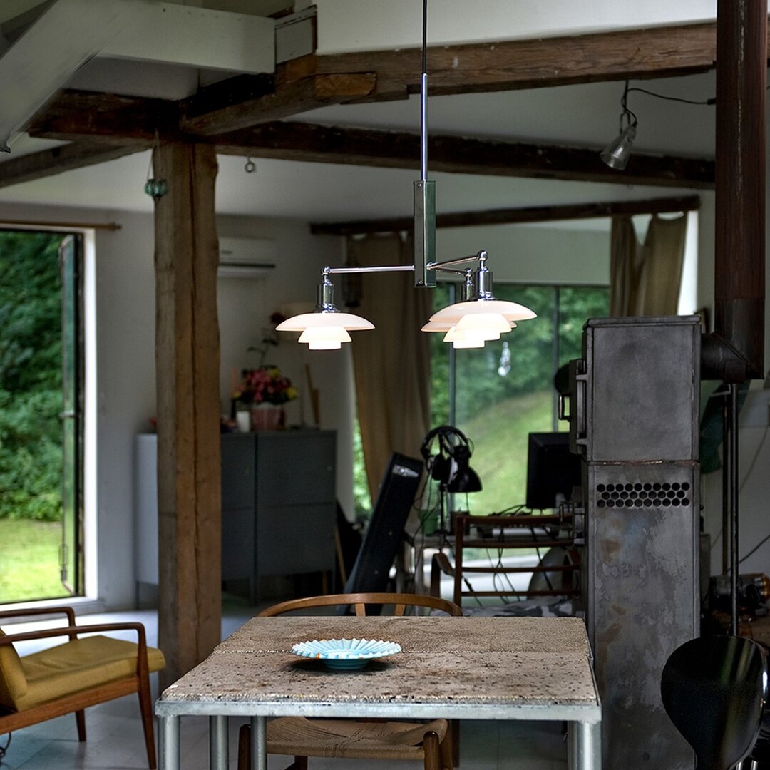 Louis Poulsen PH 2/1 Stem Fitting hanglamp chroom