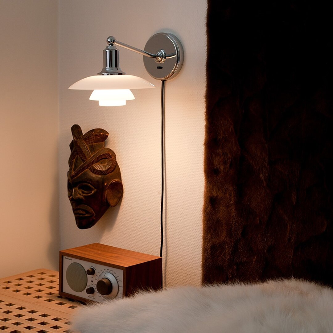 Louis Poulsen PH 2/1 wandlamp, leeslamp, bedlamp wit