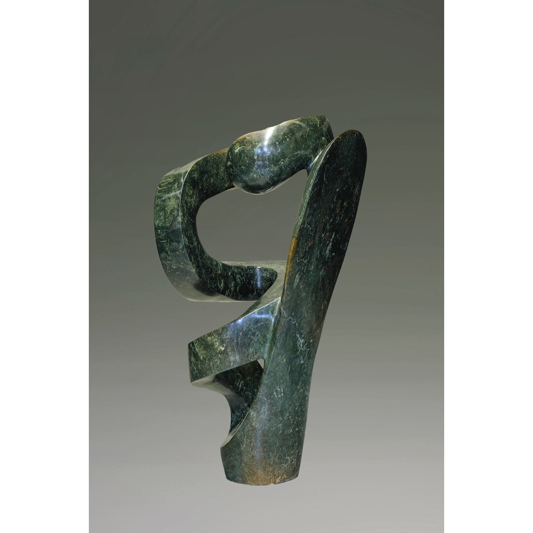 Stenen tuinbeeld uniek, Bloem abstract 