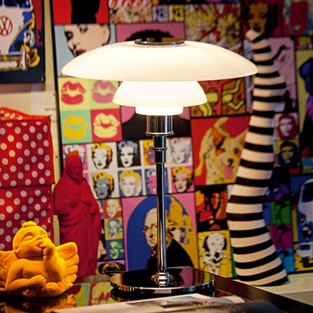 Louis Poulsen PH 4,5/3,5 tafellamp / bureaulamp chroom hoogglans