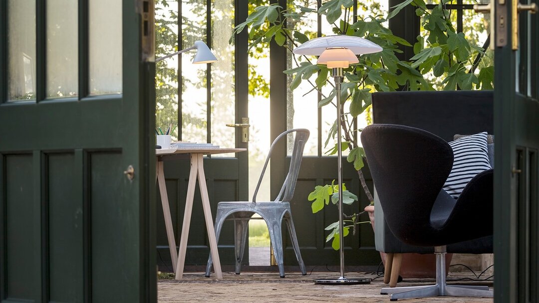 Louis Poulsen PH 4,5/3,5 vloerlamp/staande lamp/leeslamp chroom hoogglans