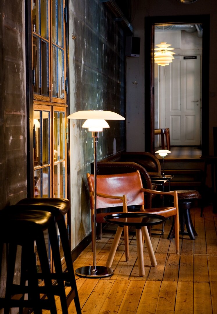 Louis Poulsen PH 4,5/3,5 vloerlamp/staande lamp/leeslamp chroom hoogglans
