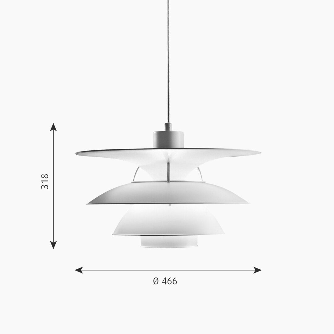 Louis Poulsen PH 5/4,5 hanglamp afmetingen