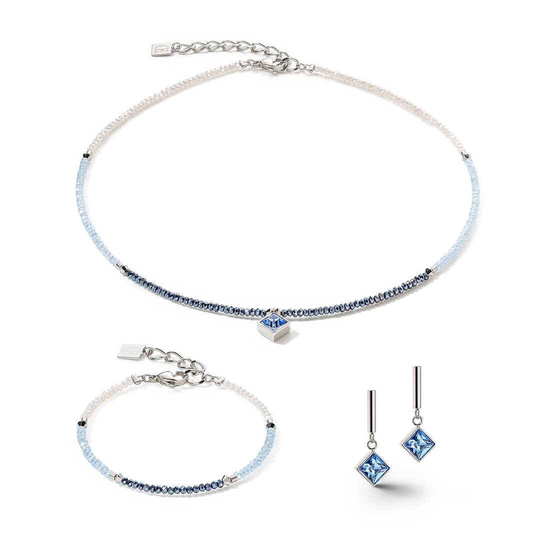 Coeur de Lion Oorbellen 6006/ /0741 Light blue-silver