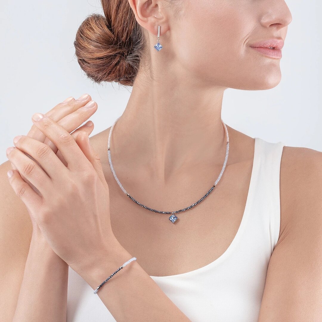 Coeur de Lion Oorbellen 6006/ /0741 Light blue-silver