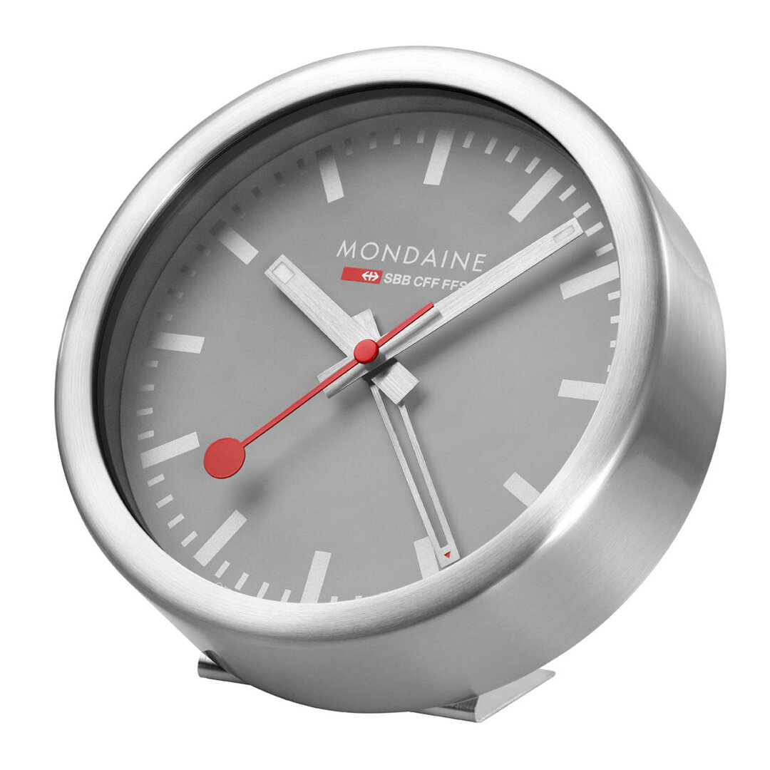 Mondaine Mini Uhr matt-grau 12,5 cm - De Blaker exclusief