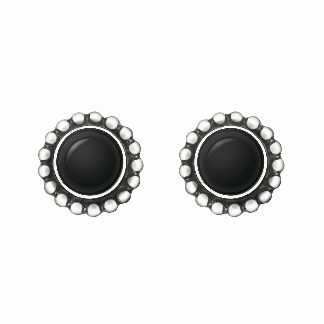 Georg Jensen Moonlight Blossom oorbellen zwart