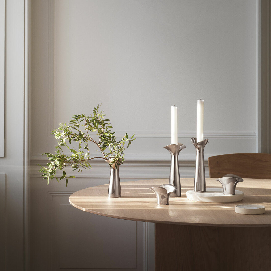 Georg Jensen Bloom Botanica kandelaar set van 2