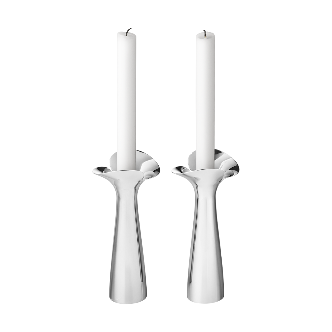 Georg Jensen Bloom Botanica kandelaar set van 2