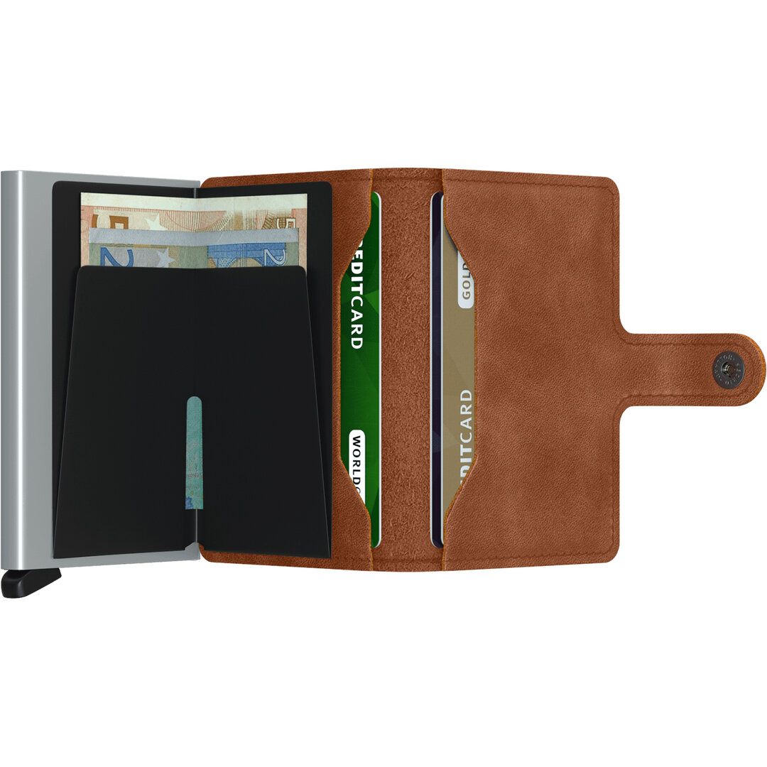 Secrid Miniwallet Vintage Cognac-Silver pasjeshouder / portemonnee