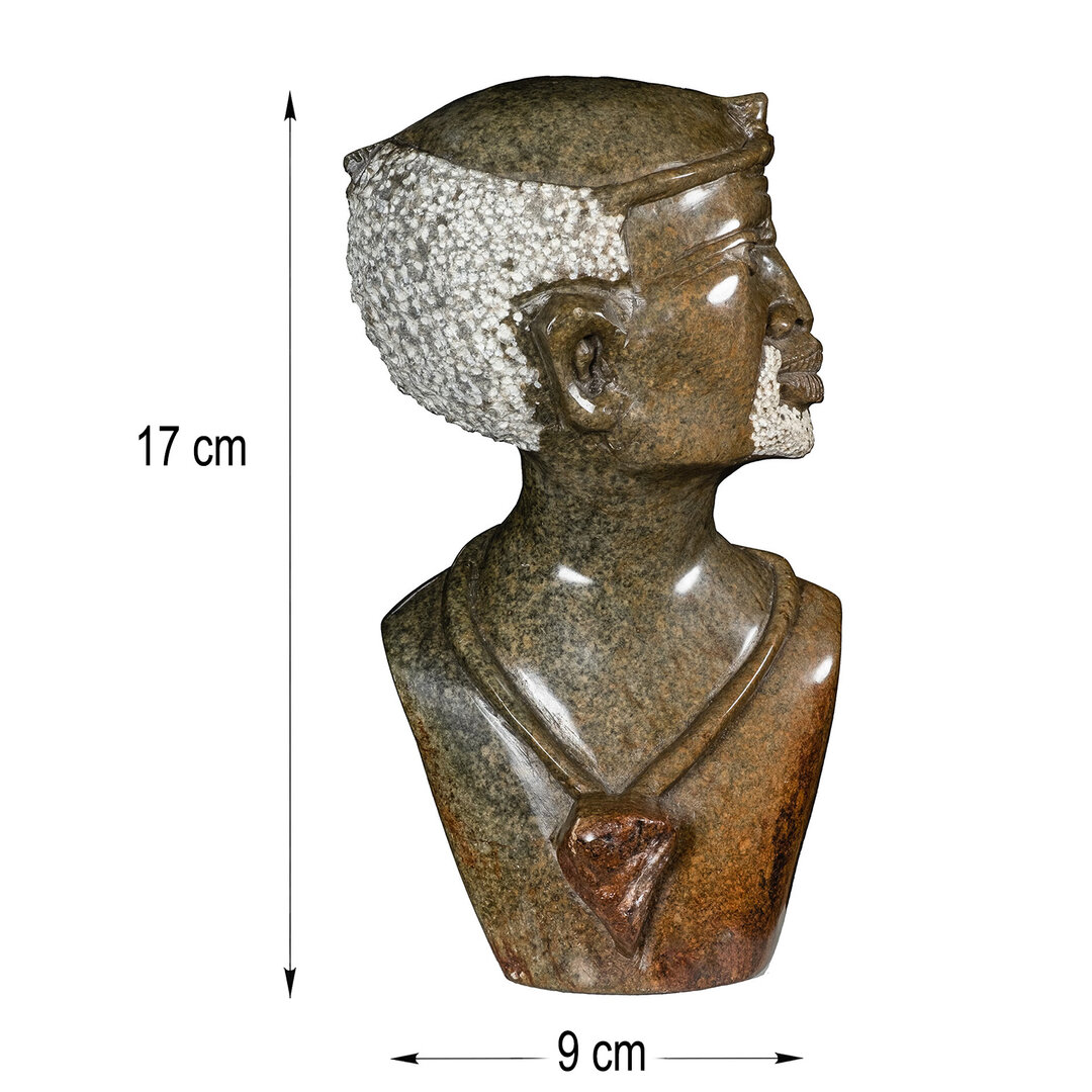 Beeld hoofd steen wijze man. Stenen kunst uit Afrika afmetingen