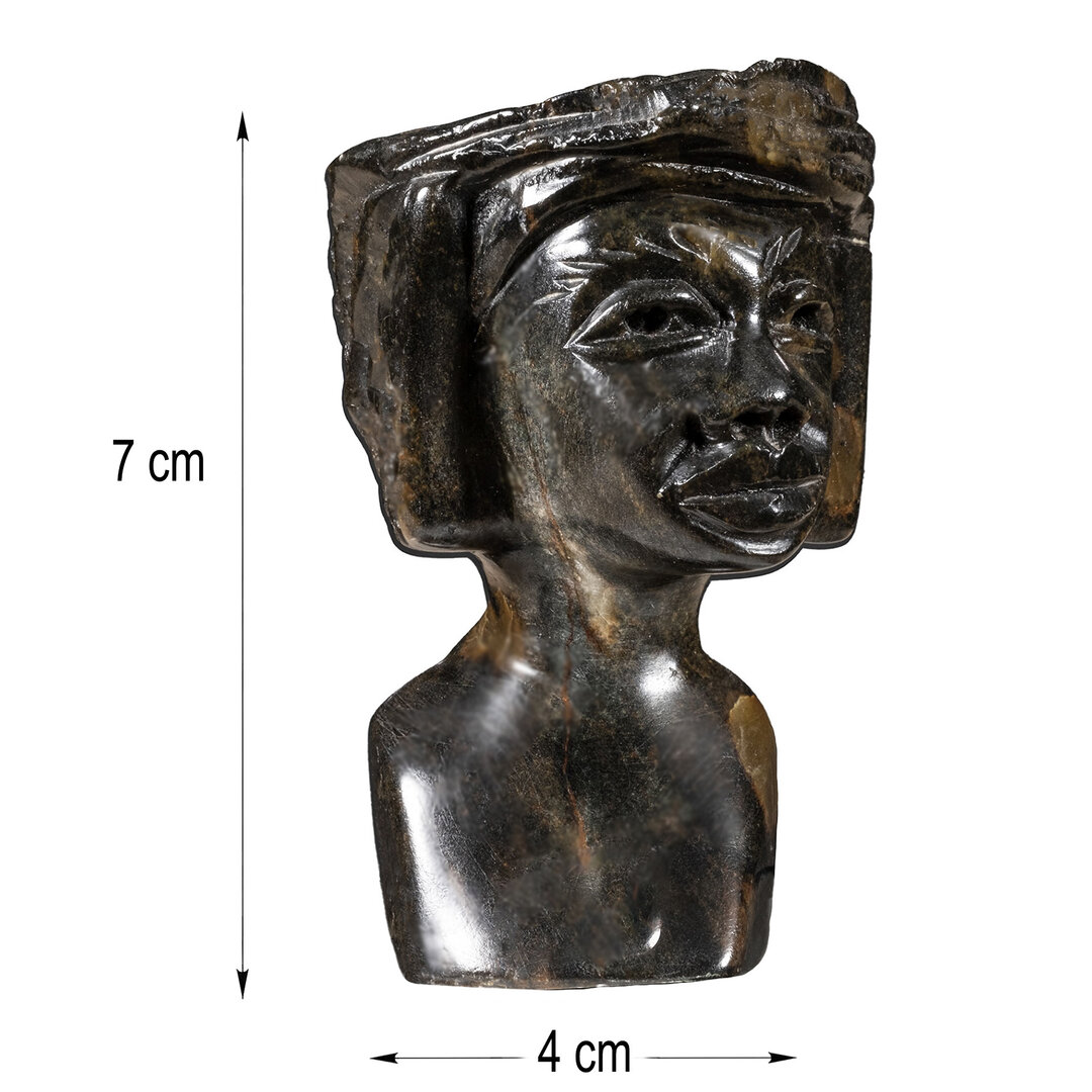 Beeld hoofd steen wijze man. Stenen kunst uit Afrika afmetingen