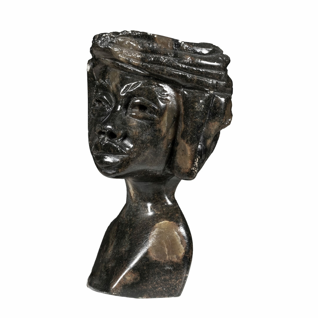 Beeld hoofd steen wijze man. Stenen kunst uit Afrika