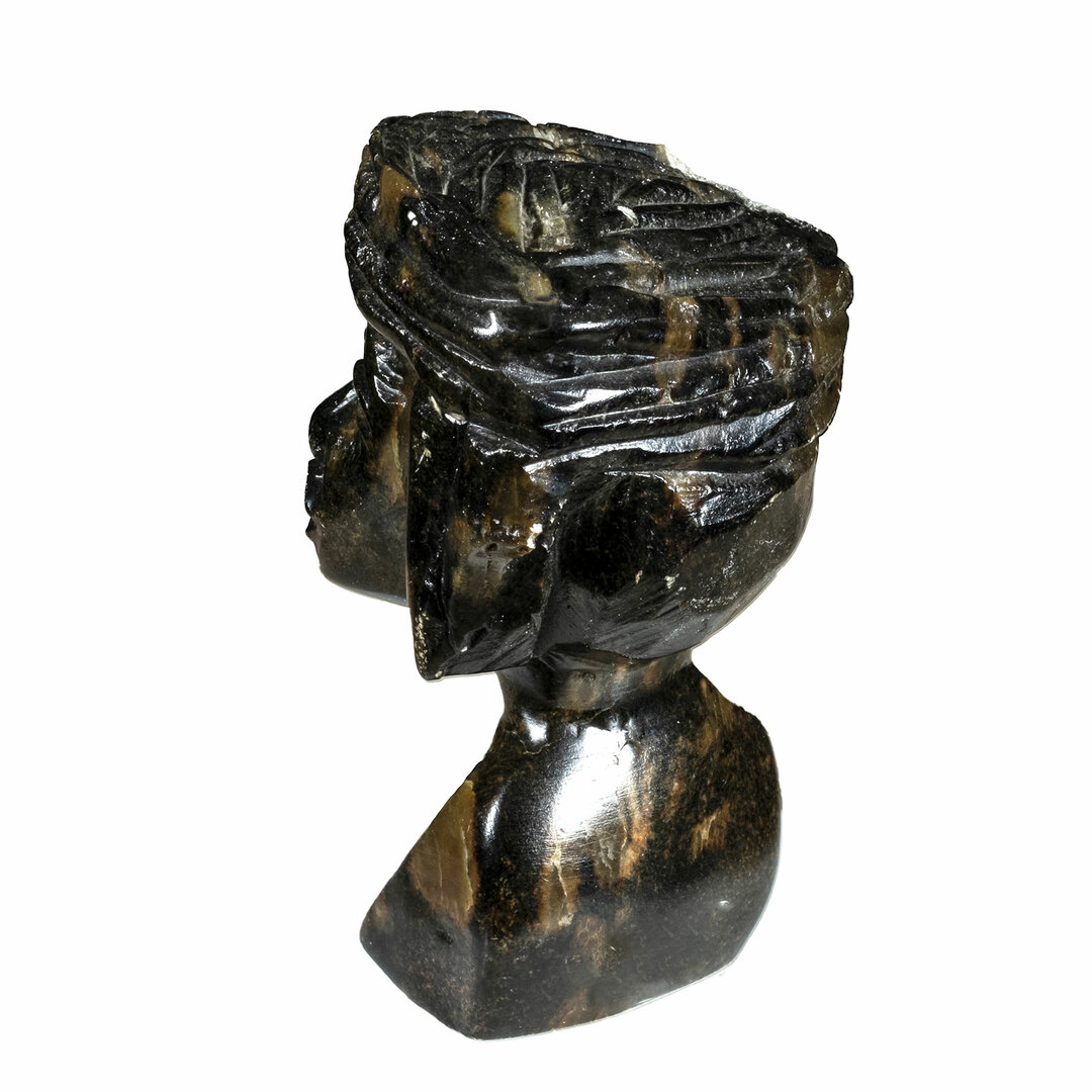 Beeld hoofd steen wijze man. Stenen kunst uit Afrika