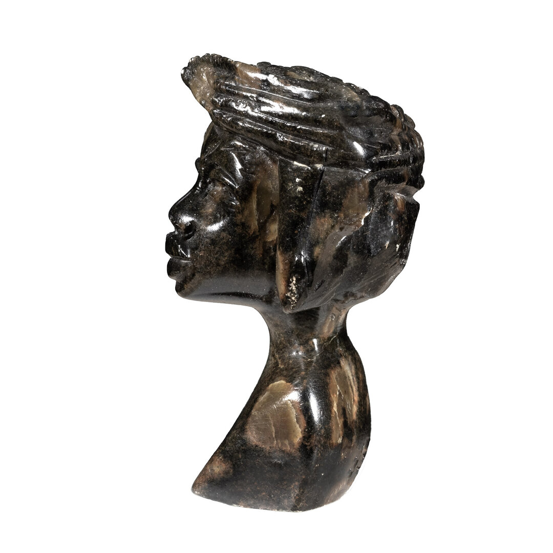 Beeld hoofd steen wijze man. Stenen kunst uit Afrika