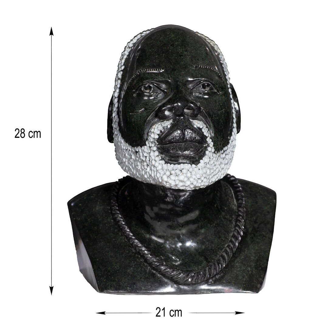 Beeld hoofd steen wijze man. Stenen kunst uit Afrika afmetingen