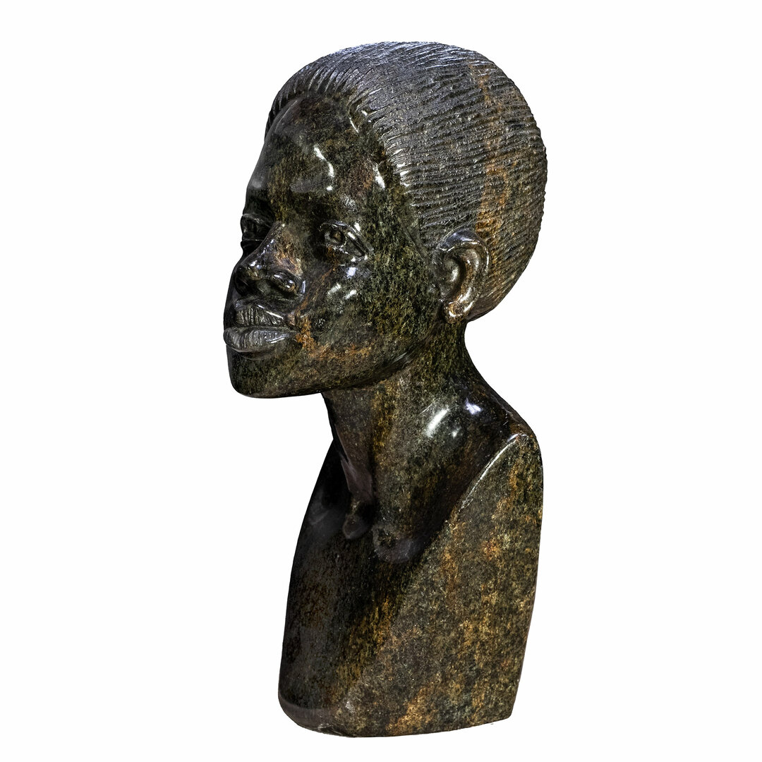 Beelden Afrikaanse hoofden set steen opa en oma. Stenen kunst uit Afrika