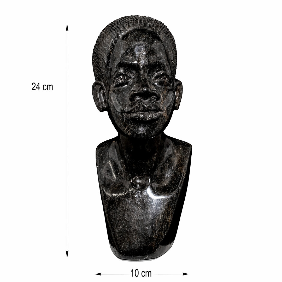 Beelden Afrikaanse hoofden set steen opa en oma. Stenen kunst uit Afrika