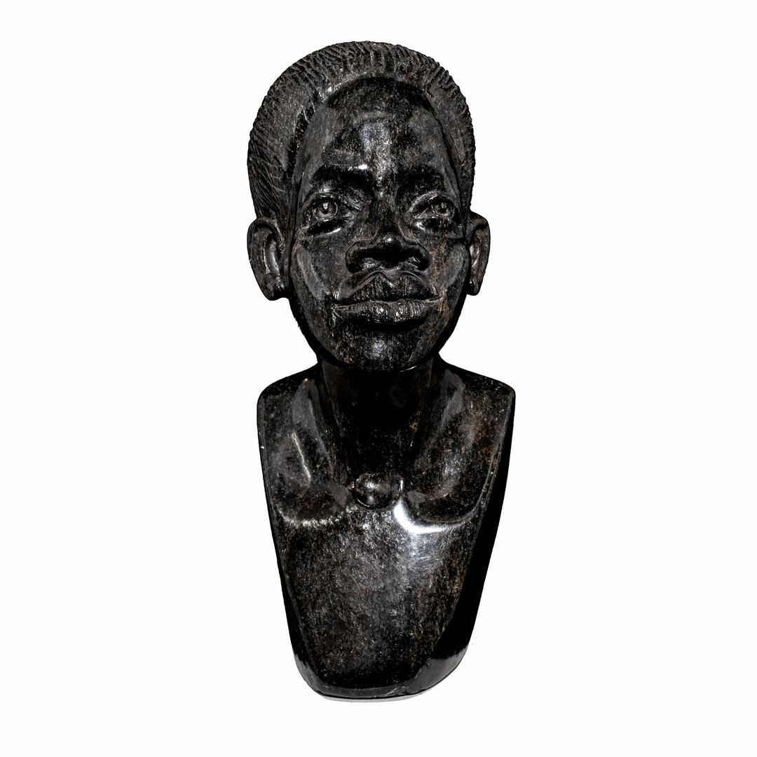 Beelden Afrikaanse hoofden set steen opa en oma. Stenen kunst uit Afrika