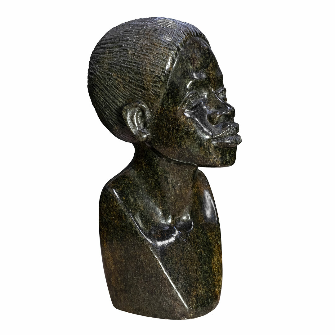 Beelden Afrikaanse hoofden set steen opa en oma. Stenen kunst uit Afrika