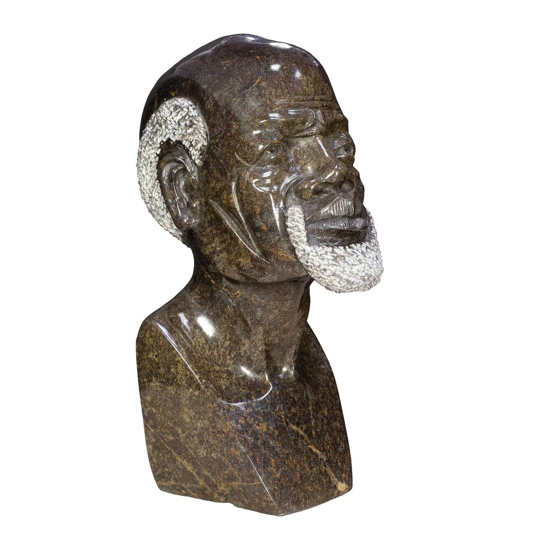Beelden Afrikaanse hoofden set steen opa en oma. Stenen kunst uit Afrika