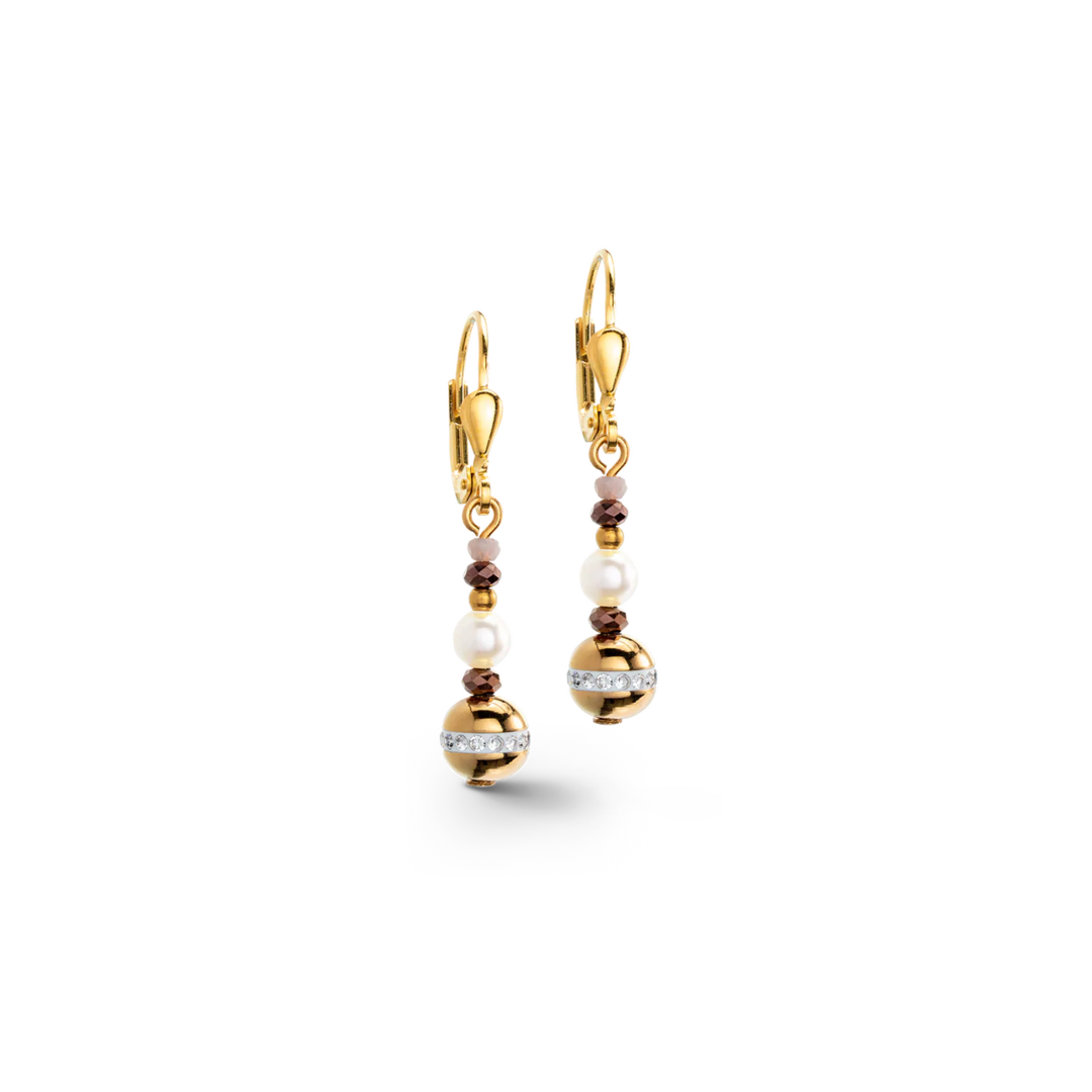 Coeur de Lion oorbellen 4349/ /1116 Brown-Gold