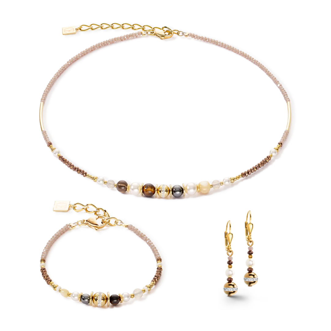 Coeur de Lion oorbellen 4349/ /1116 Brown-Gold