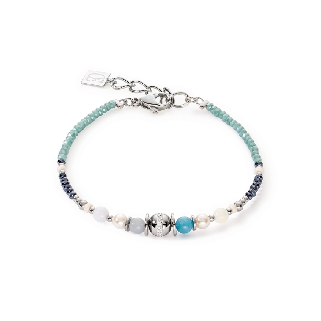 Coeur de Lion armband 4349/ /2000 Aqua-Silver