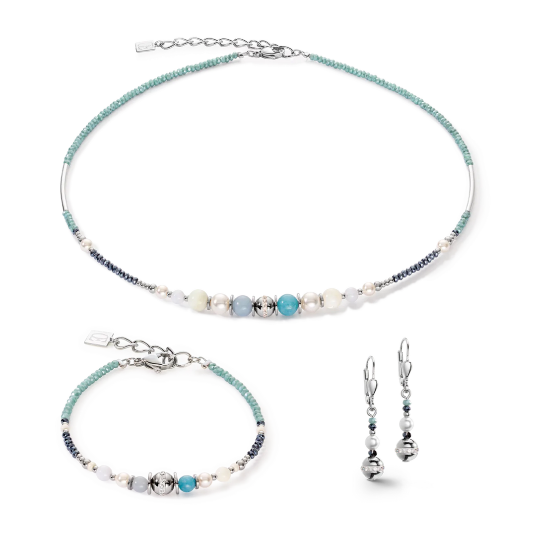 Coeur de Lion armband 4349/ /2000 Aqua-Silver