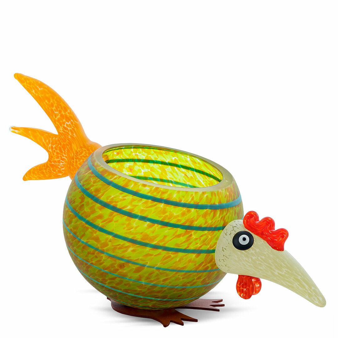 Borowski Pick Chick groen olijf glas schaal